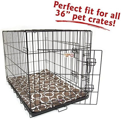 36" Fusion Mocha Brown Crate Dog Bed Mat By Majestic Pet Products