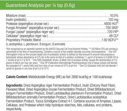 Only Natural Pet Complete Gut Health Complex - Probiotics & Digestive Enzyme Supplement for Dogs & Cats - Promotes Healthy Digestion, Immune System, Nutrient Absorption -3.5oz Powder (Pack of 2)