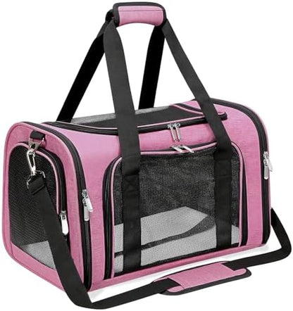 Soft-Sided Cat/Dog/Pet Carrier, Collapsible Pets Travel Carriers