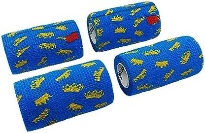 SyrFlex Cohesive Bandage 4” Blue Crown 4pk