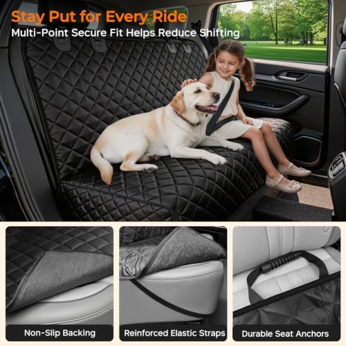 URPOWER Dog Car Seat Cover for Back Seat, Waterproof Car Seat Protector