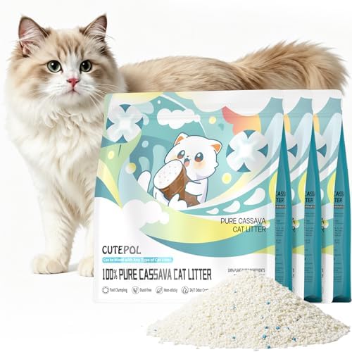 Cassava cat Litter,Rapid Clumping Non Sticking 11lb (2-Pack)