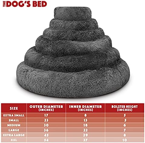 The Dog’s Bed Calming Donut Dog Bed, Machine Washable Removable Zip Cover
