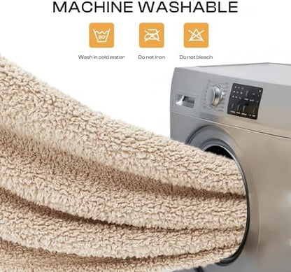 Luciphia 1 Pack 3 Calming Dog Blanket Fluffy Premium Fleece Pet Blankets Soft Sherpa Throw for Dogs Puppy Cat Grey/Beige/HazeBlue Large (41" x31")