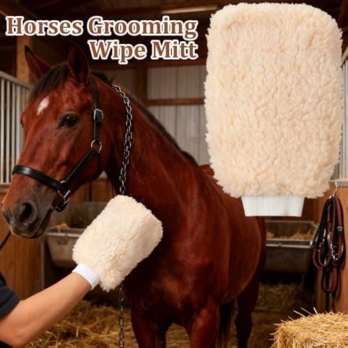 Curry Comb Kit, 6 Ring Curry Comb & Horse Grooming Mitts
