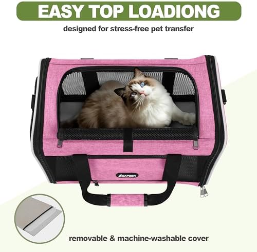 GAPZER Cat Carrier 18x11x11 Delta Airline Approved, Pet Plane Travel Crate