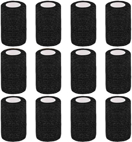 Self Adhesive Bandage Wrap, 3 Inches, 12 Pack