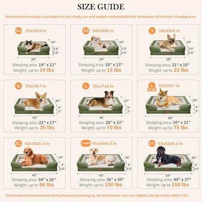 Comfort Expression Orthopedic Dog Bed for Medium Size Dog with Bolster