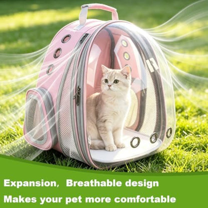 Expandable Pet Backpack 14"×15"×16.5" Cats Dogs Carrier Bag