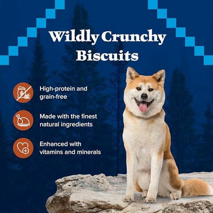 Blue Buffalo Wilderness Turkey Crunchy Dog Biscuits, Grain-Free, 10 oz
