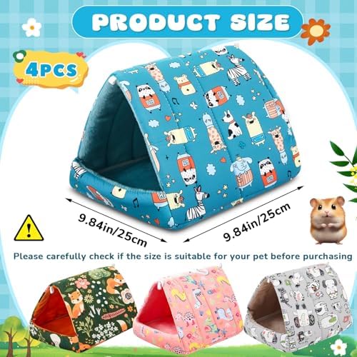 Cinnvoice Guinea Pig Hideout Bed Washable House Cage, Wonder Tale, 9.8 in