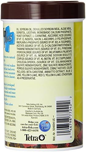 Tetra TetraMin Plus Tropical Flakes 2.2 Ounces, Nutritionally Balanced Fish Food With Added Shrimp