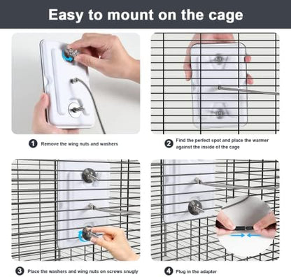 Fenocran Indoor Bird Heater Pad, USB Bird Warmer Heater, Bird Heater for Parakeets 4.5" X 7"