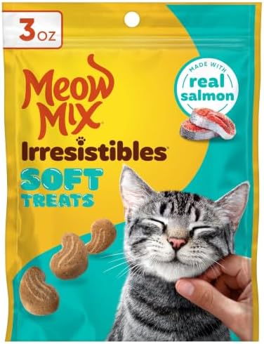 Meow Mix Irresistibles Soft Cat Treats Made With Real Salmon, 3 Oz. Pouch