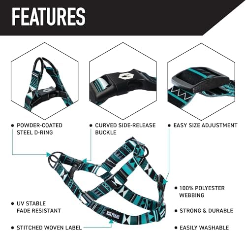 Wolfgang Venture Dog Harness Westernsky Print Medium