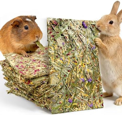 Abizoo Rabbit Chew Treats 8 Pack, 8.66 x 4.72 inch Large Timothy Hay Chips