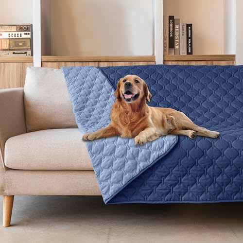 gogobunny Waterproof Pet Blanket for Bed, Washable Couch Cover for Dog Cat