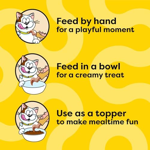 Temptations Creamy Puree Flavor Variety Pack Lickable Cat Treats, 120 Count