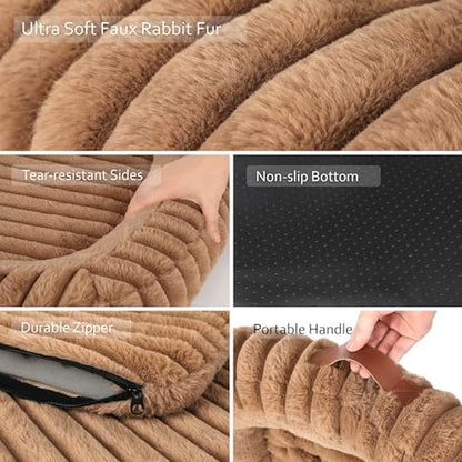 Orthopedic Dog Bed, Washable Soft Furry Dog Beds Extra Large Dog