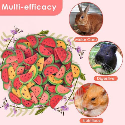 KATUMO Bunny Chew Toys, Rabbit Snacks Timothy Hay Treats for Guinea Pig