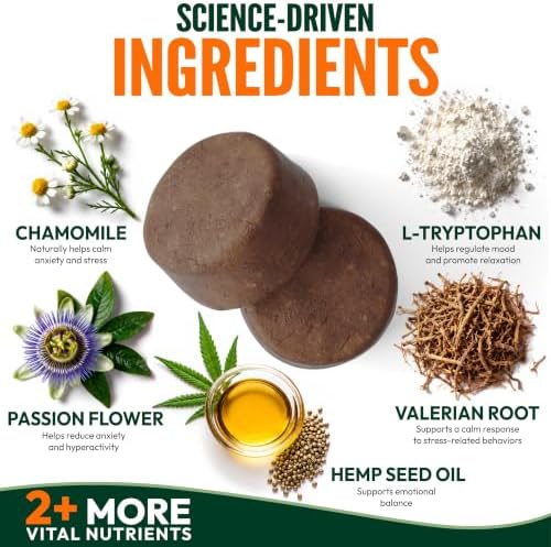 Hemp Calming Chews for Dogs - 170 Dog Calming Chews - Anxiety Relief Treats