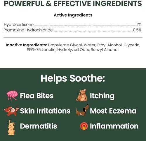 Hydrocortisone Spray for Dogs - 8 oz Anti Itch Spray for Dogs