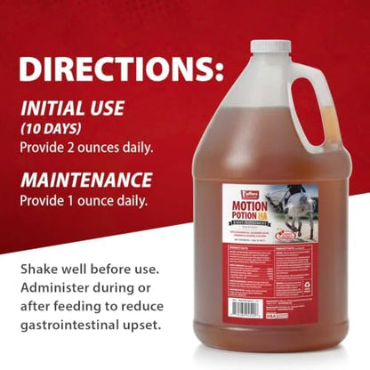 Jeffers Motion Potion Joint Supplement Liquid with HA for Horses | 1 Gallon