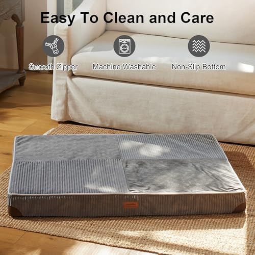FUKUMARU X-Large Dog Bed, Thickened Waterproof Dog Mat with Washable Cover