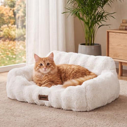 ZOMISIA Orthopedic Cat Couch Bed for Indoor Cats, Removable Washable Cover
