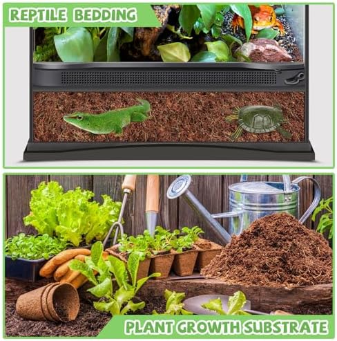 Riare 10 LB Natural Coconut Fiber Substrate, Coco Coir Reptile Bedding