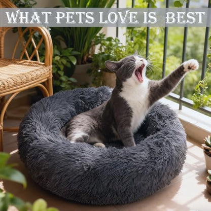 Washable Calming Dog & Cat Bed for Ultra Large Small Medium Size Pet