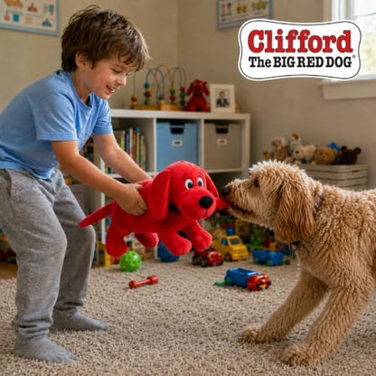 Clifford® Snuggle Buddy Medium Size Plush Dog Toy | Cozy Dog Stuffed Animals Play Toy for Medium to Large Dogs | Comfort, Squeakers, Crinkle, Interactive Bonding