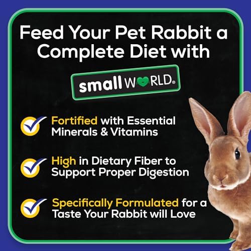 Small World Rabbit Food, Complete Pelleted Feed, High Fiber Food, 10 lb