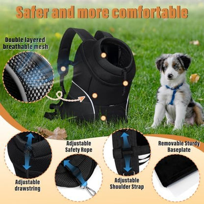 YUDODO Dog Front Carrier Backpack, Adjustable Breathable Dog Backpack