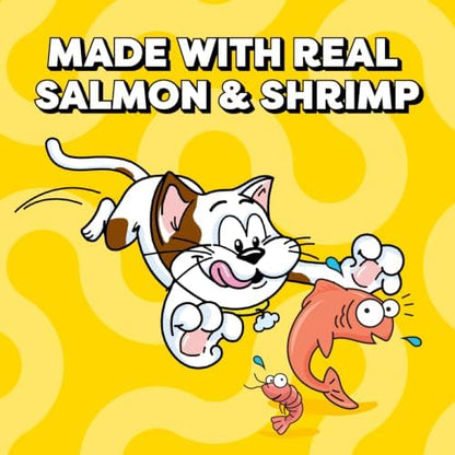 Temptations Creamy Puree Lickable Cat Treats, Seafood Medley, 16 Count