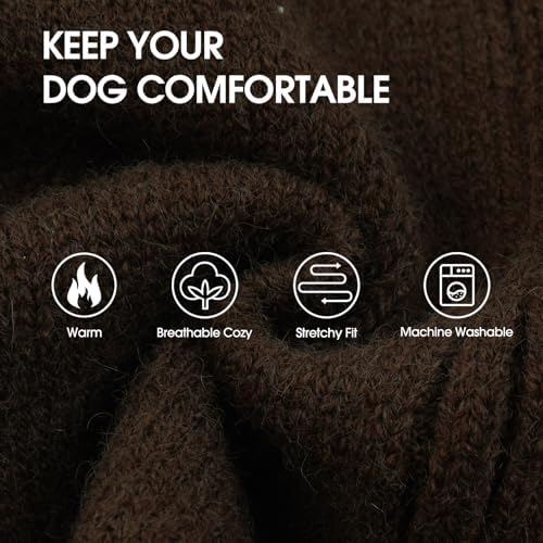 IECOii Great Dane Sweater,Extra Large Dog Sweaters for Giant Breed Dogs 4XL