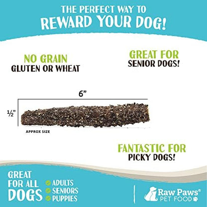 Raw Paws Green Beef Tripe Sticks for Dogs, 6-Inch (5-Count) - Dehydrated