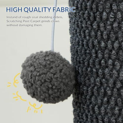 Cat Craft 41" Cat Scratching Post, Dark Gray
