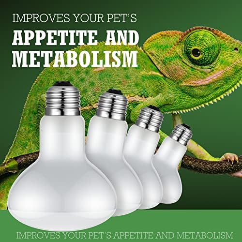 Tarpop 8 Pcs 100w Reptile Heat Lamp Bulb, Uva Basking Bulbs, E26 Base