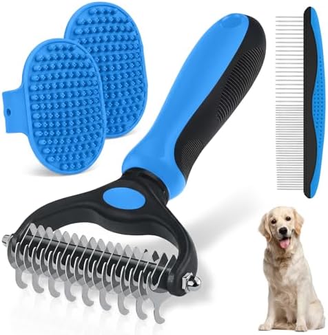 Pet Grooming Rake,Metal Comb, Bathing Grooming Brush for Dogs and Cats