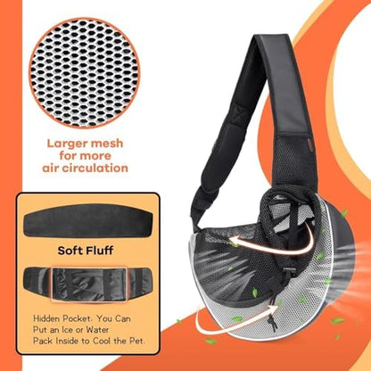 YUDODO Pet Sling Carrier for 5-9 lbs Small Dogs Cat Puppy Crossbody Carrier