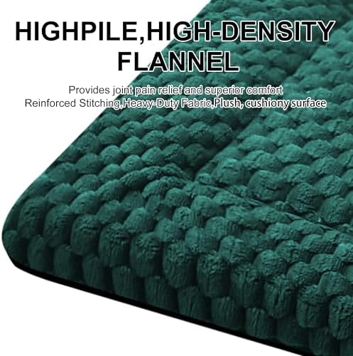 Dog Bed Mat - Dog Crate Pad - Reversible Mat for Pet Comfort - Soft Bed Crate Pads for All Seasons - Durable, Machine Washable Mat for Crates, Travel, and Home (Dark Green, 18" L*14" W*1.5" Th)