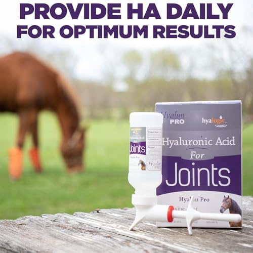 Hyalogic Hyalun Pro 30 - Hyaluronic Acid Joint Support Supplement for Horses – Horse Care Solution with Easy-to-Use Oral Dispenser – Supports Healthy Joints & Cartilage - 30-Day Supply (3oz / 90ml)
