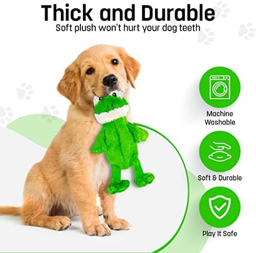 FGA MARKETPLACE Frog Rabbit and Fox Flat NO Stuffing NO Squeak Plush Dog Toy, Funny Style Will Entertain Your Pet for Hours, Recommended for Small and Medium Dog 21 INCH Long