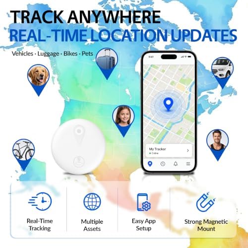 Mini Hidden GPS Tracker for Vehicles, Real-Time Tracking for Cars, iOS Only