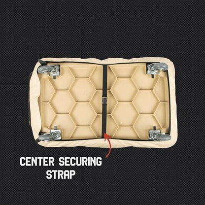 Mammoth Guardian 36” Insulated Dog Kennel Cover – Heavy Duty Weather Resistant Dog Kennel Cover, Indoor & Outdoor Use, Fits 36 Inch Travel Dog Carrier, Wind & Water Resistant, Tie Down D-Rings – Tan