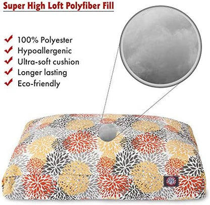 Majestic Pet Rectangular Dog Bed, Medium, 36x29x4 in, Washable, Blooms