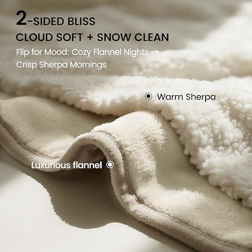 gogobunny Waterproof Blanket for Bed Couch, Sherpa Fleece Throw, 50x60