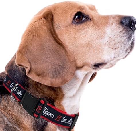 New & Improved Pets First NBA PET Collar Los Angeles Clippers Dog Collar, Size Large Basketball Team Collar for Dogs & Cats. A Shiny & Colorful Dog & Cat Collar Licensed by The NBA