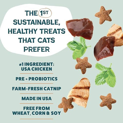 Shameless Pets Catnip N Chill Chicken Liver Crunchy Cat Treats, 12 oz